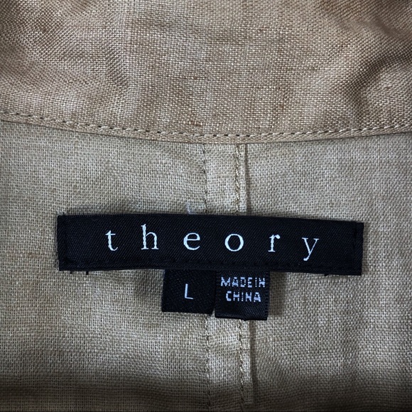 THEORY NANIA HUMMINGBIRD LINEN TRENCH COAT - Picture 8 of 9